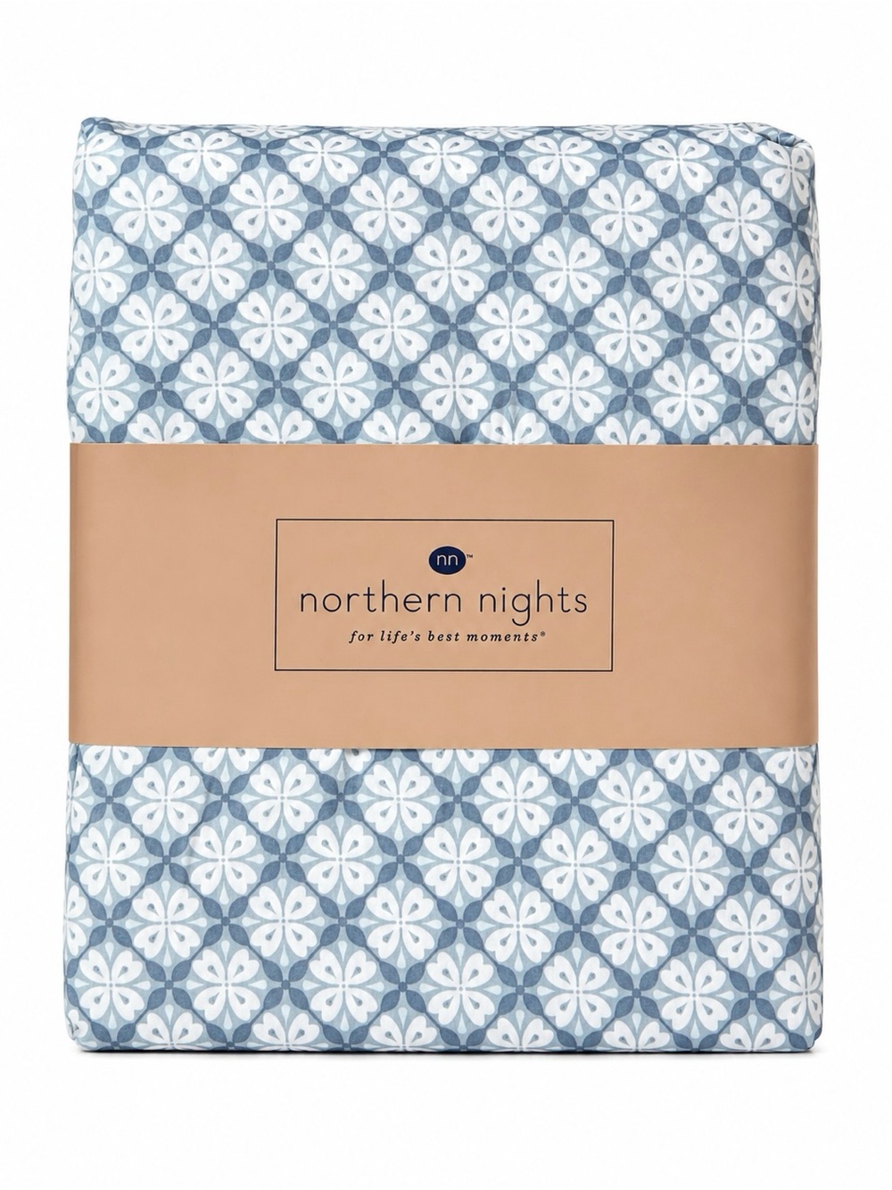 Northern Nights 400TC Pima Cotton King Sheet Set Blue Tile 100% Cotton New